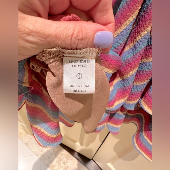 Blue Blush Multicolor Minidress, S - Picture 5 of 7